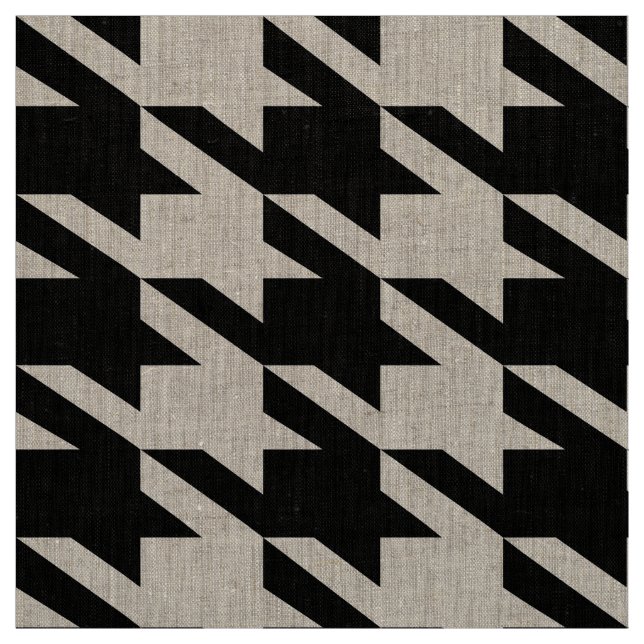 Tecido Padrão sem costura de houndstooth preto e branco (Modelo)