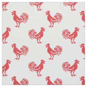 Tecido Padrão sem descontinuidades do Red Roosters