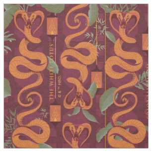 Tecido Padrão Serpent Luxe - O Lotus Branco