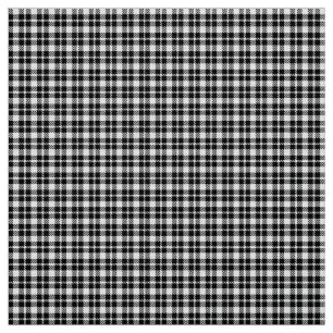 Tecido Padrão simples de gingham xadrez preto e branco