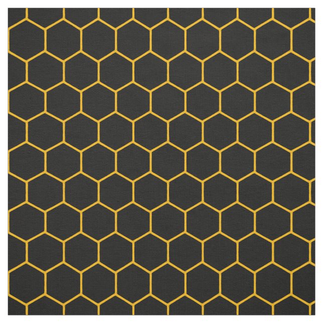 Tecido Padrão simples e elegante de colmeia preto (Modelo)