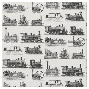 Tecido Padrão "Steampunk" da locomotiva do motor a vapor