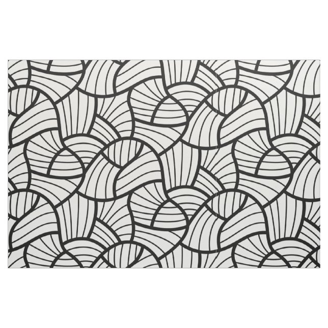 Tecido Padrão suave de Abstrato preto e branco moderno (Fat Quarter)