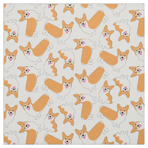 Tecido Padrão Super Bonito Pembroke Welsh Corgi