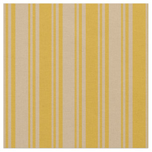 Tecido Padrão Tan e Goldenrod Lines/Stripes