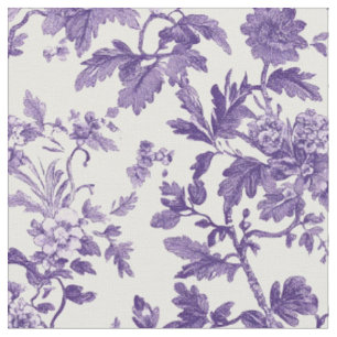 Tecido Padrão Toile de Rosa Lavanda