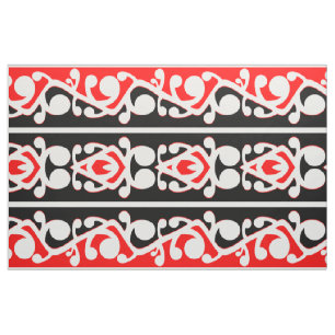 Tecido Padrão Tradicional Maori Kowhaiwhai