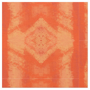 Tecido Padrão Tribal de Diamante de Orange Mix Ikat