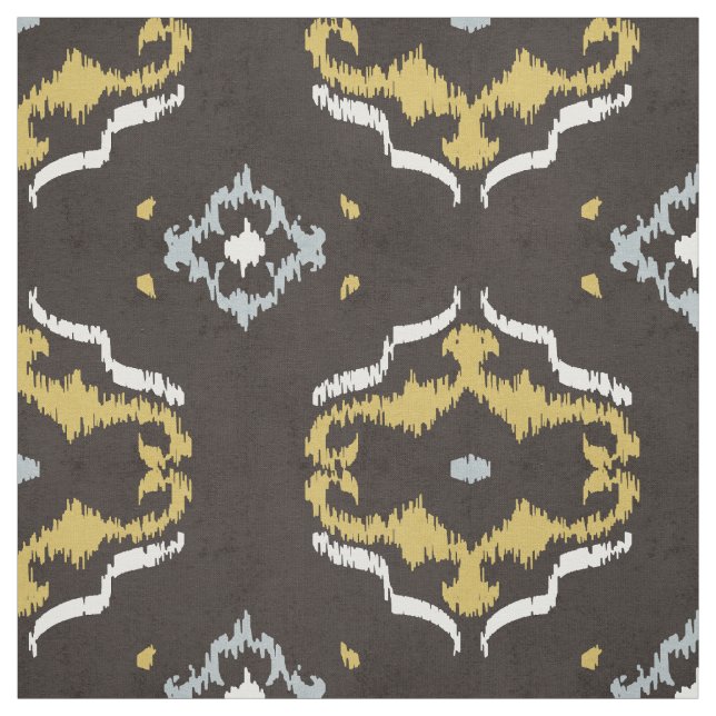 Tecido Padrão tribal de ikat amarelo (Modelo)