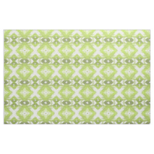Tecido Padrão Tribal de Ikat Azul Azul-Limão