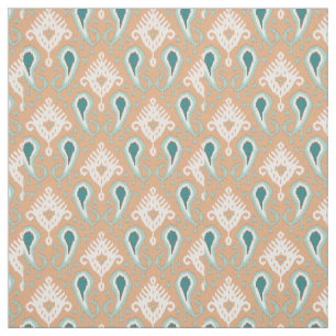 Tecido Padrão Tribal Ikat do Teal Taupe do Chic