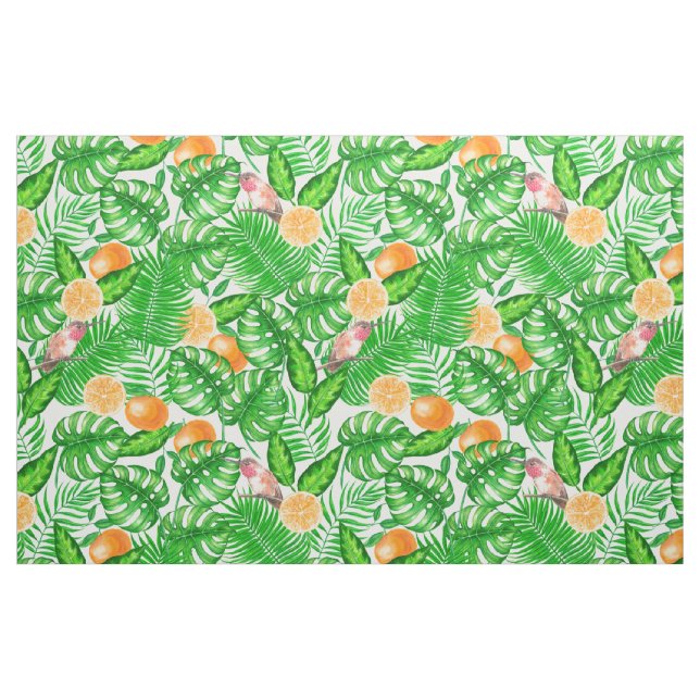 Tecido Padrão tropical, beija-flores II (Fat Quarter)