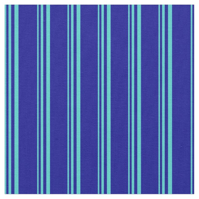 Tecido Padrão Turquesa e Blue Stripes/Linhas Escuras (Detalhe)
