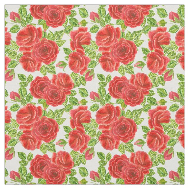 Tecido padrão uniforme de cores d'água do Rosa vermelha (Modelo)