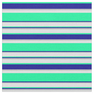 Tecido Padrão verde, azul escuro, Cinza e Lavanda