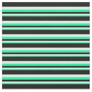 Tecido Padrão verde, branco e colorido preto