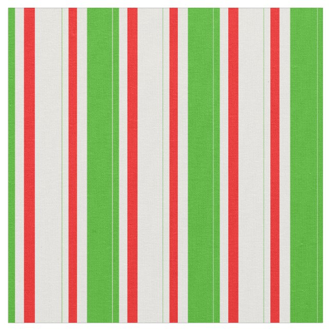 Tecido Padrão Verde, Branco, Vermelho Striped/Links (Detalhe)