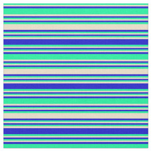 Tecido Padrão verde, bronzeado e azul riscado/alinhado