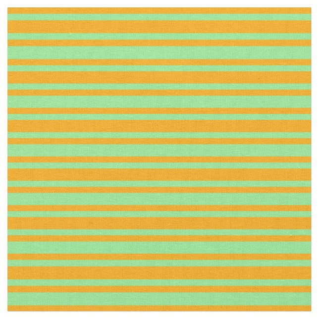 Tecido Padrão Verde-claro e Laranja de faixas (Detalhe)