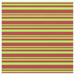 Tecido Padrão verde claro e vermelho linhado/riscado