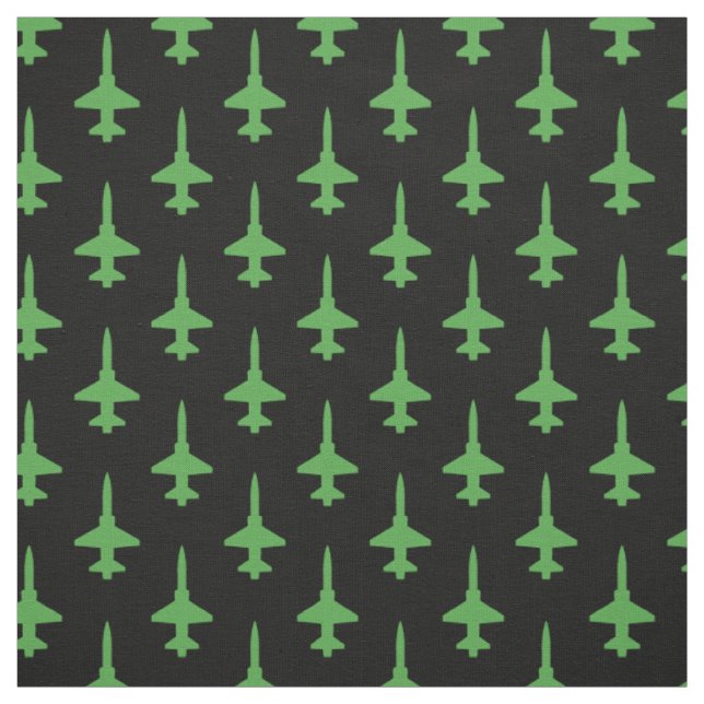 Tecido Padrão Verde de Talão T-38 em Preto (Modelo)