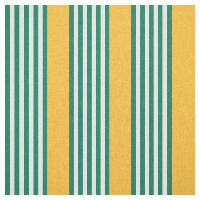 Tecido Padrão verde e branco de cinco faixas com amarelo (Modelo)