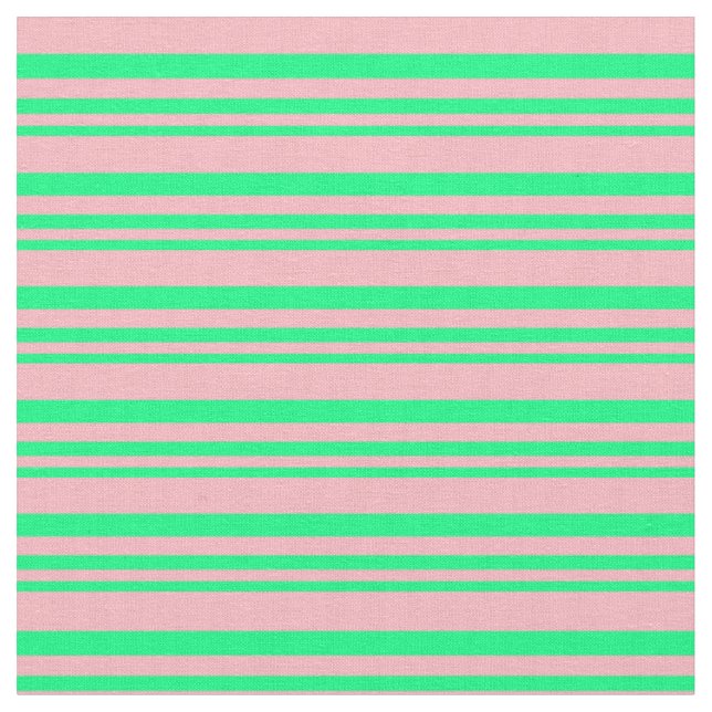 Tecido Padrão verde e Rosa claro riscado/linhado (Detalhe)