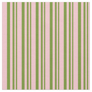 Tecido Padrão verde e rosa listrado/alinhado
