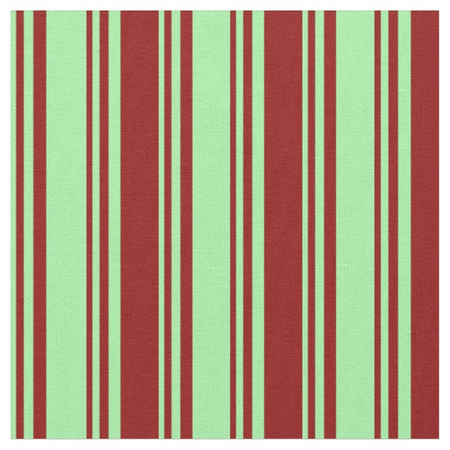Tecido Padrão Verde e Vermelho Escuro Colorido de Stripes (Detalhe)