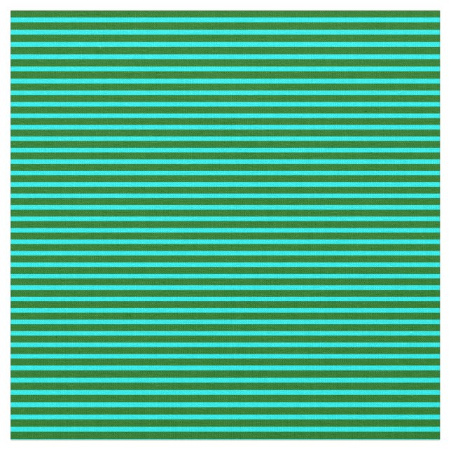 Tecido Padrão Verde Escuro e Linhas/Faixa Aqua (Detalhe)