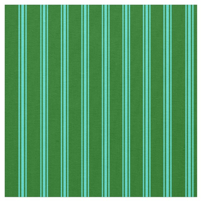 Tecido Padrão Verde Escuro e Turquesa/Linhas/Faixa (Detalhe)