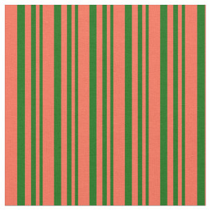 Tecido Padrão Verde Escuro e Vermelho Striped/Links