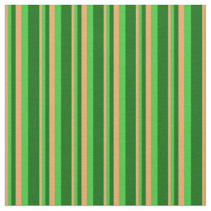 Tecido Padrão verde escuro, Verde limão e castanho