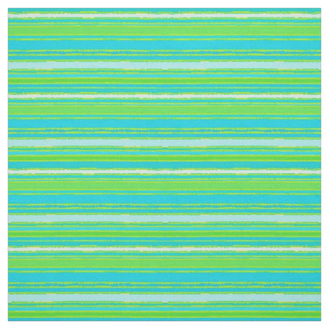Tecido Padrão Verde limão Aqua Turquoise Blue Stripes (Modelo)