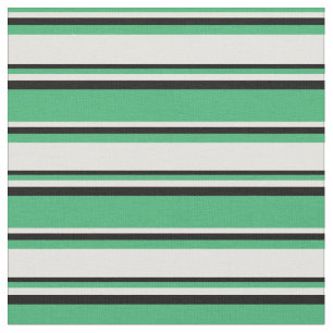 Tecido Padrão Verde-marinho, Amarelo-claro e Linhado-Negr