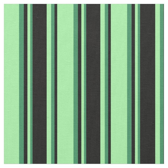 Tecido Padrão Verde, Negro e Mar Verde de faixas (Detalhe)