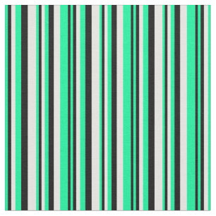Tecido Padrão Verde, Preto e Pinça Vinculado/Striped