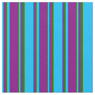 Tecido Padrão verde, roxo e azul escuro do céu profundo