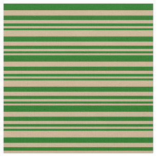 Tecido Padrão Verde Tan & Dark Striped/Links
