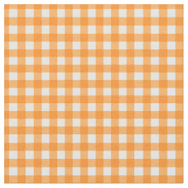 Tecido Padrão Verificado de Gingham Laranja Clássico