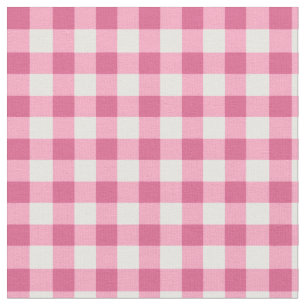 Tecido Padrão verificado de Gingham Rosa E Branco