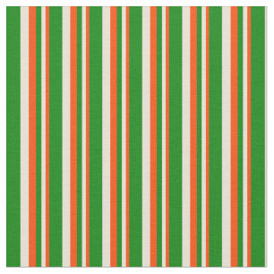Tecido Padrão vermelho, bisco e verde com coloração risca