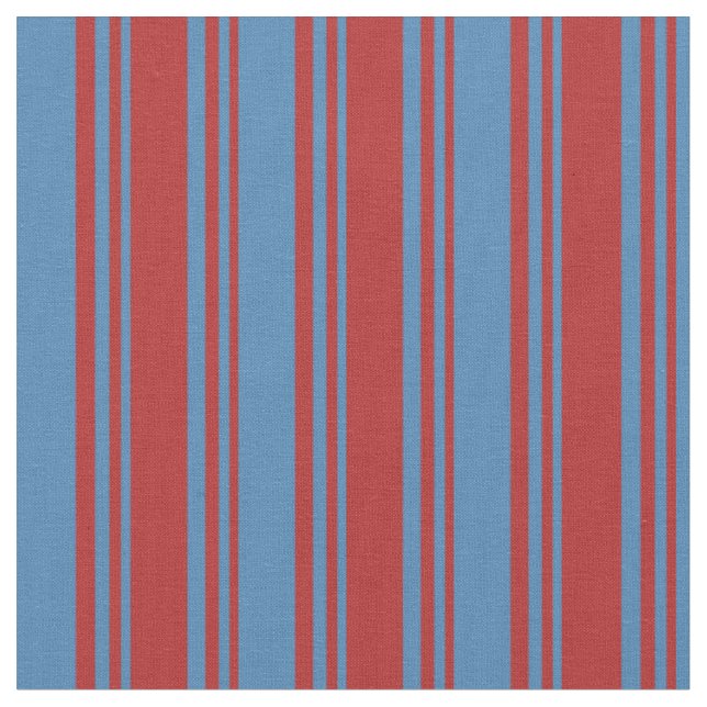 Tecido Padrão Vermelho e Azul de Stripes (Detalhe)