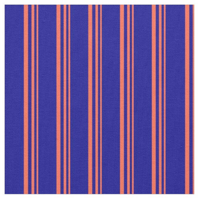 Tecido Padrão Vermelho e Azul Escuro Striped/Links (Detalhe)