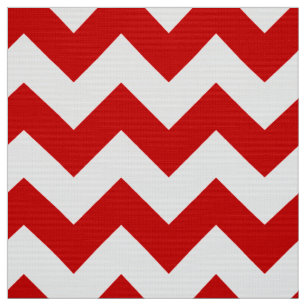 Tecido Padrão vermelho e branco Chevron Zigzag
