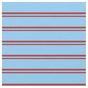 Tecido Padrão Vermelho e Céu Azul Vinculado/Striped