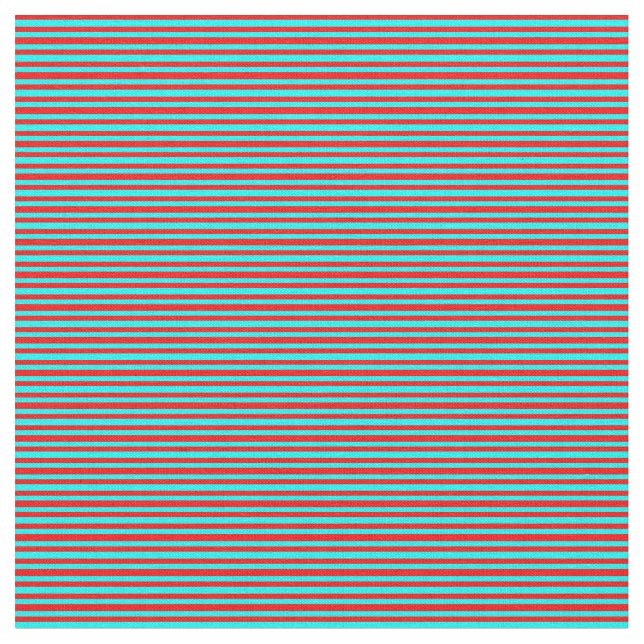 Tecido Padrão Vermelho e Ciano de Stripes (Detalhe)