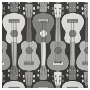 Tecido Padrão Vertical Ukulele