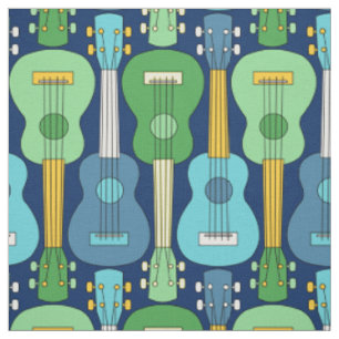Tecido Padrão Vertical Ukulele