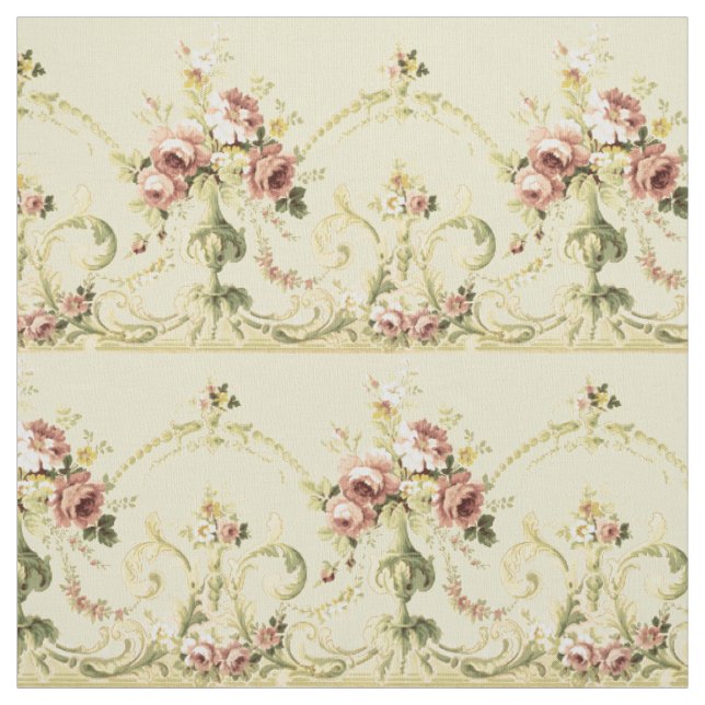 Tecido Padrão Victorian Era Rose Bouquet Frieze (Modelo)